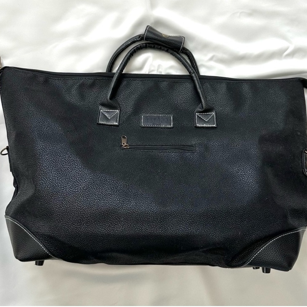 BENOSS MILAN CHIC BLACK TRAVEL TOTE WEEKENDER.
